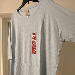 Philosophy Blouse Top Crystal Blue Heather Asymmetrical XL